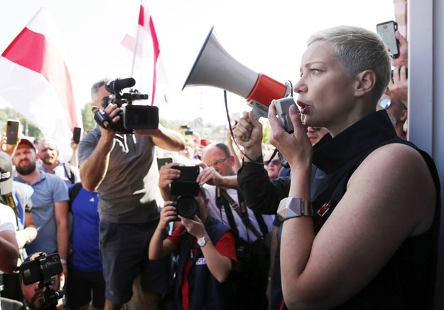 Na zdjęciu: Maria Kalesnikawa /TATYANA ZENKOVICH  /PAP/EPA