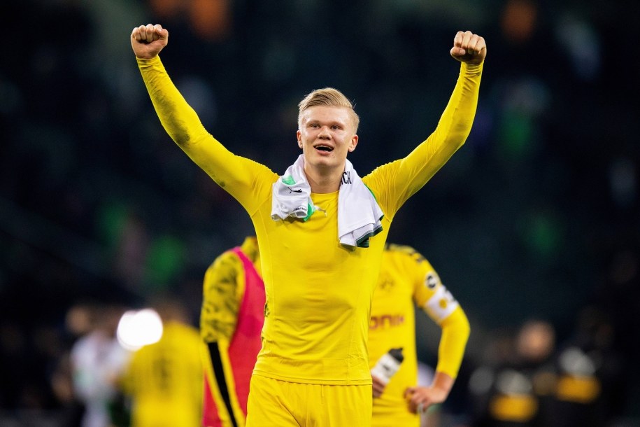 Na zdjęciu Norweg Erling Haaland /	MORITZ MUELLER /PAP/EPA