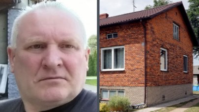 Na zdjęciu poszukiwany Jacek Jaworek oraz dom, w którym doszło do tragedii /RMF FM