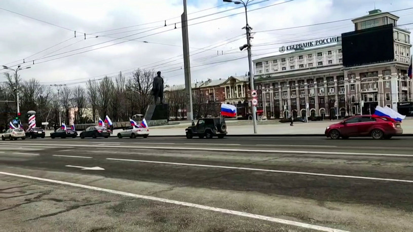 Na zdjęciu: prorosyjska parada zorganizowana przez władze Donieckiej Republiki Ludowej w Doniecku /AFP /East News