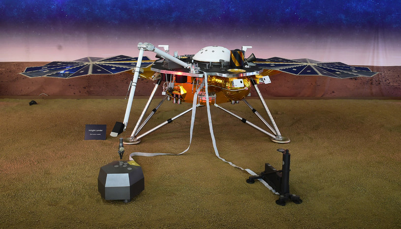 Pictured: InSight / FREDERIC J. BROWN / AFP probe replica