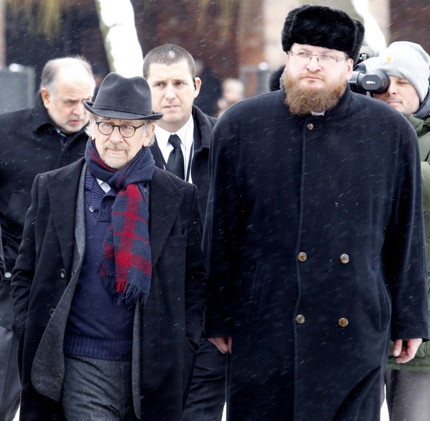 Na zdjęciu reżyser Steven Spielberg i dyrektor Państwowego Muzeum Auschwitz-Birkenau Piotr Cywiński /Andrzej Grygiel /PAP