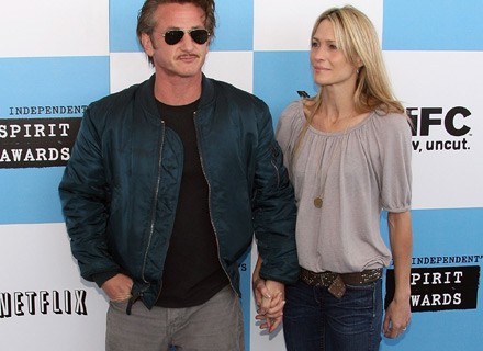 Na zdjęciu Sean Penn jeszcze w towarzystwie żony /AFP
