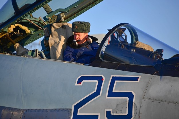 Na zdjęciu Su-35 –dwusilnikowy myśliwiec wielozadaniowy /Yuri Smityuk    /PAP/EPA