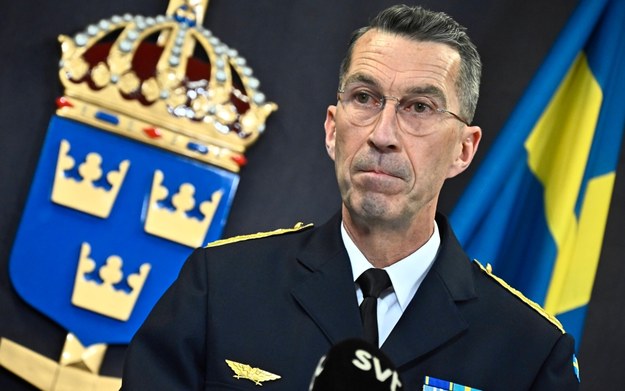Naczelny Dowódca Szwedzkich Sił Zbrojnych Micael Bydén /Claudio Bresciani    /PAP/EPA