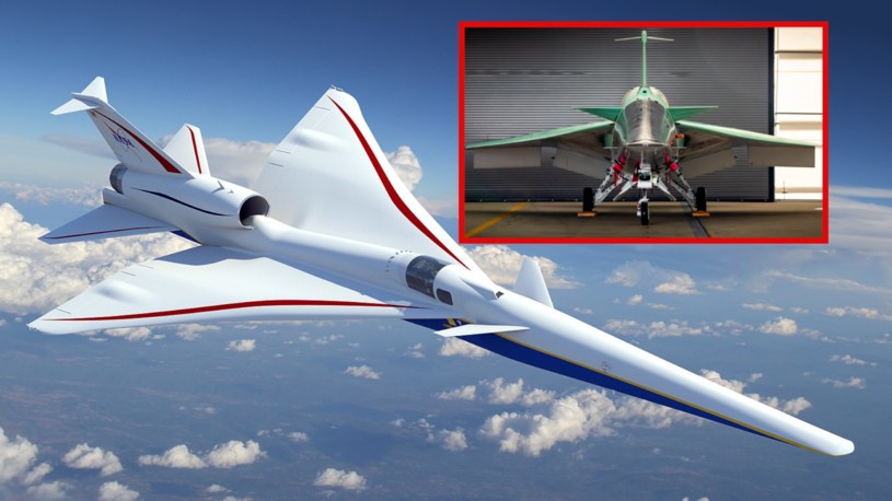 Naddźwiękowy samolot X-59 na nowych zdjęciach /@violetpilot1 /Twitter