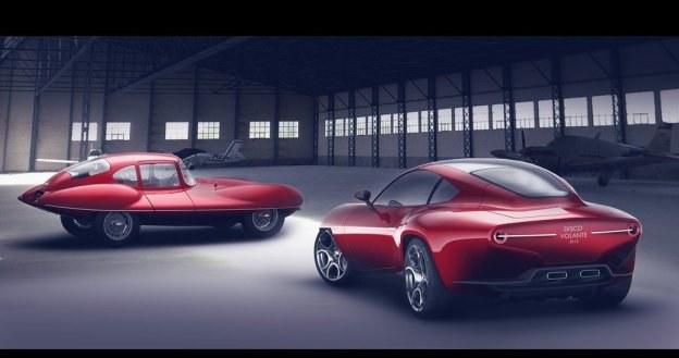 Nadwozie Disco Volante zostało wykonane ręcznie z aluminium, a zderzaki - z kompozytów (CFRP). /Alfa Romeo