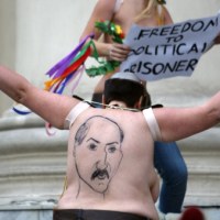 Protest feministek w Mińsku