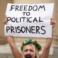 Protest feministek w Mińsku