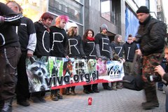 Nagi protest w Katowicach 