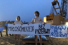 Nagi walentynkowy protest na Mierzei Wiślanej