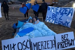 Nagi walentynkowy protest na Mierzei Wiślanej