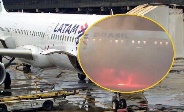 Nagle pojawił się ogień. 180 osób na pokładzie samolotu