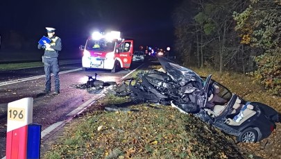 Nagle zjechał na przeciwległy pas ruchu. Trzy osoby ciężko ranne, lądował LPR