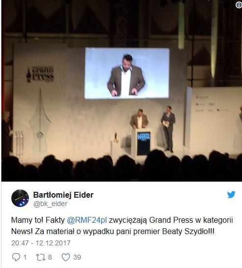 Nagroda dla redkacji Faktów RMF FM /RMF FM /RMF FM