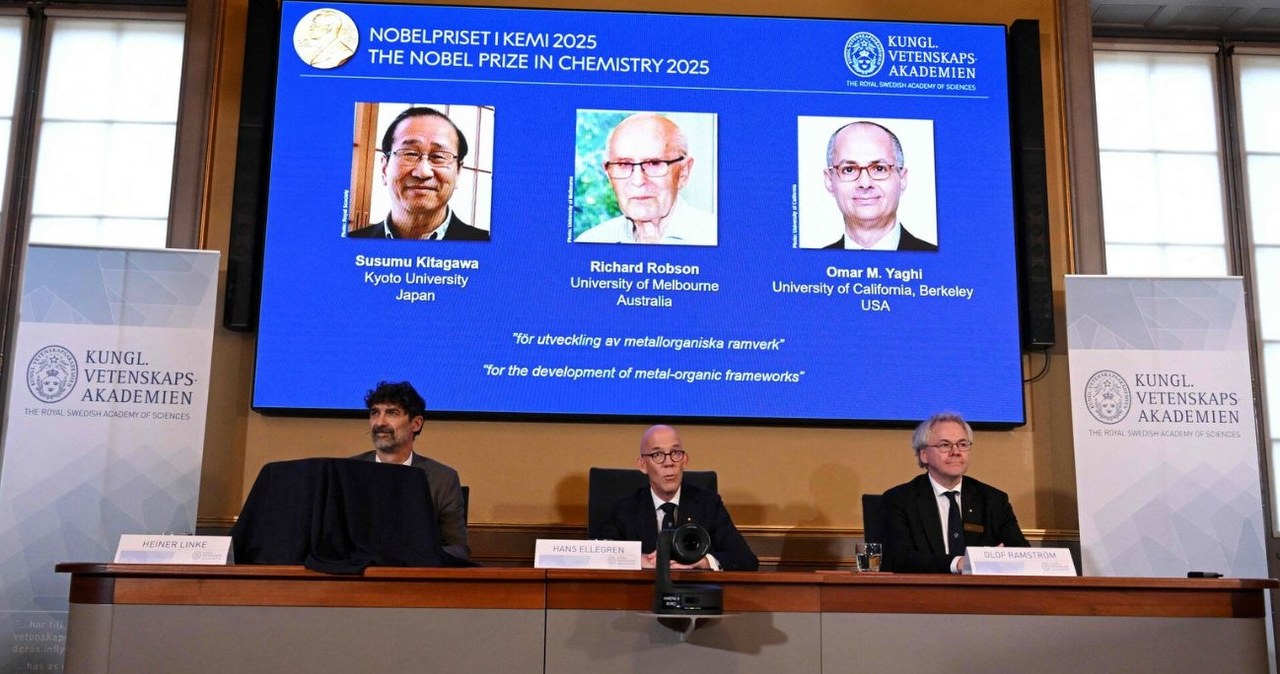 Nagroda Nobla 2025 w dziedzinie chemii została przyznana /JONATHAN NACKSTRAND/AFP /East News
