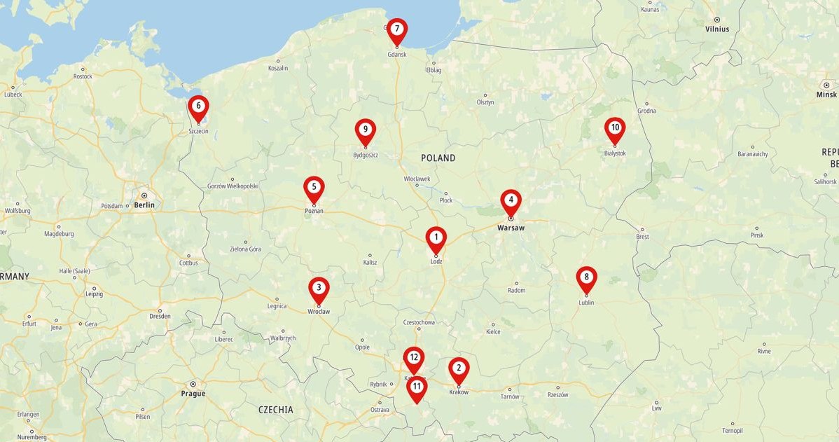 Najbardziej zakorkowane miasta w Polsce według TomTom Traffic Index /Informacja prasowa