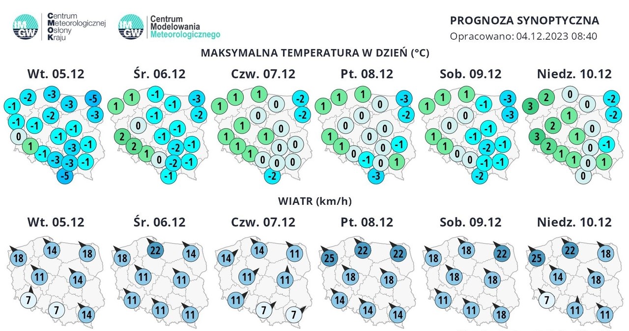 Najbliższe dni będą mroźne. Pod koniec tygodnia temperatury będą nieco wyższe /IMGW /
