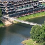 Najdłuższa kładka-wstęga w Polsce. Można z niej podziwiać niezwykłą panoramę