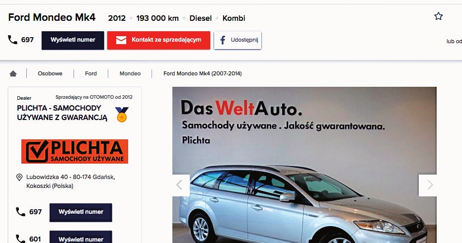 Najdroższe oferty są wystawiane przez komisy przy salonach dealerskich. /Motor