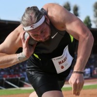 Tomasz Majewski w konkursie pchnięcia kulą podczas lekkoatletycznego Memoriału Kamili Skolimowskiej w Warszawie