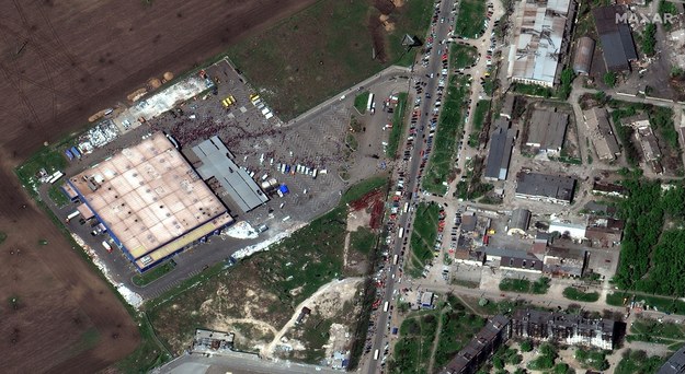 Najnowsze satelitarne zdjęcia Mariupola /MAXAR TECHNOLOGIES HANDOUT /PAP/EPA