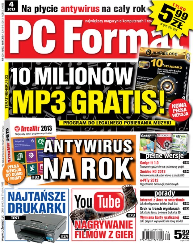 Najnowszy numer miesięcznika PC Format 4/2013  - od 4 marca w kioskach /PC Format