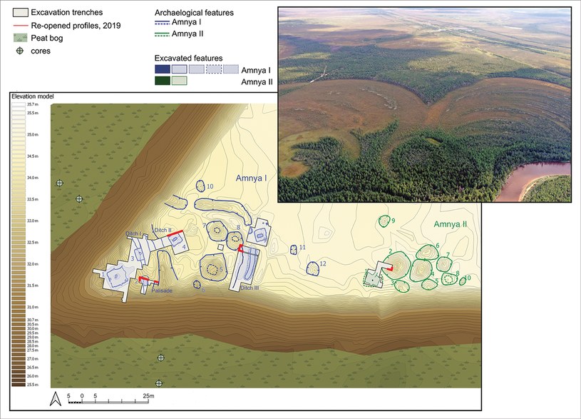 Najstarszy fort na świecie, Amnya /N. Golovanov, S. Krubeck & S. Juncker/Piezonka et al., 2023. The world's oldest-known promontory fort: Amnya and the acceleration of hunter-gatherer diversity in Siberia 8000 years ago. Antiquity 97(3 /materiały prasowe