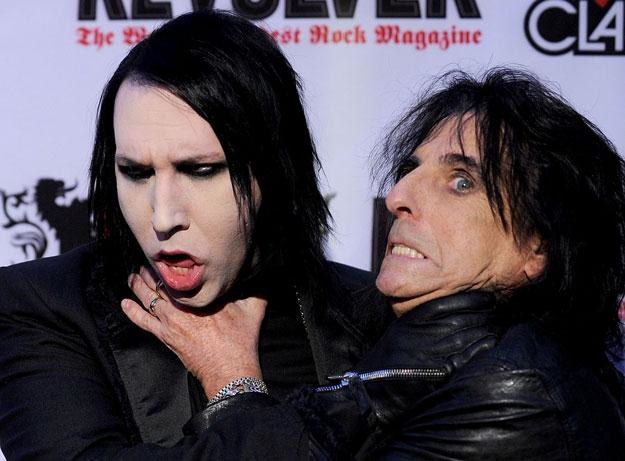 Najstraszniejsi w show-biznesie: Marilyn Manson i Alice Cooper fot. Frazer Harrison /Getty Images/Flash Press Media