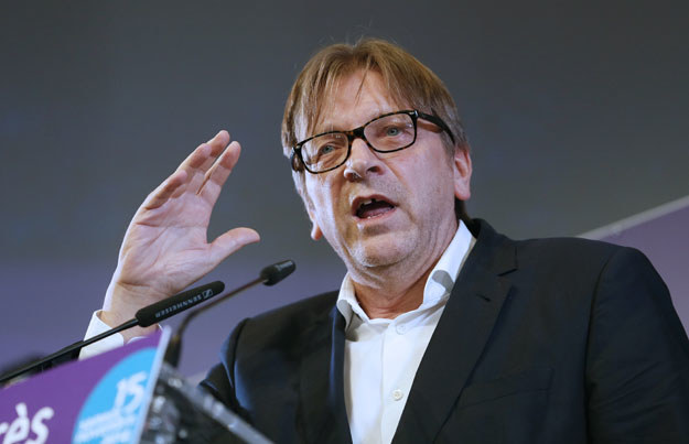 Największy atak może przypuścić szef liberałów Guy Verhofstadt /AFP