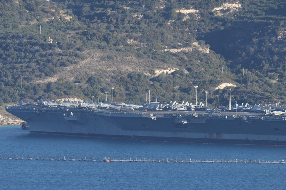 Największy lotniskowiec świata na Krecie. USS Gerald R. Ford demonstruje siłę USA /	AA/ABACA /PAP