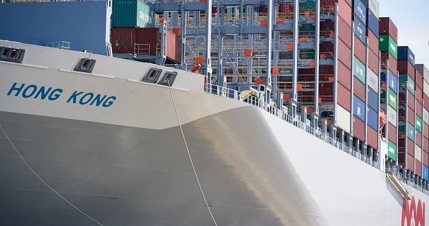 Największy statek kontenerowy na świecie zacumował w Gdańsku /fot. Adam Warżawa /PAP
