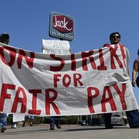 Strajk pracowników Fast Foodów w Dallas, Texas