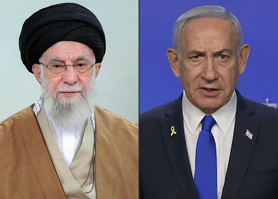 Najwyższy przywódca polityczno-religijny Iranu ajatollah Ali Chamenei i premier Izraela Benjamin Netanjahu /AFP /East News