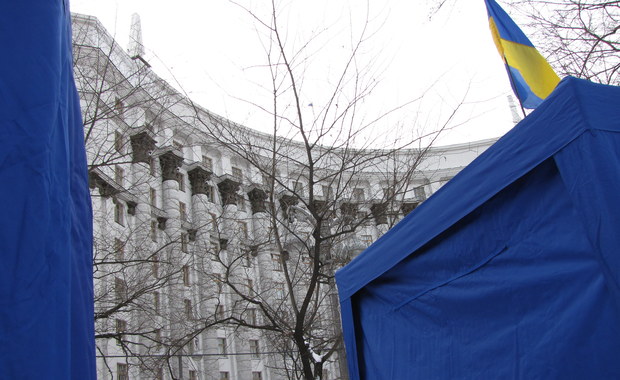 Namiotowe miasteczko w centrum Kijowa. Zwolennicy Janukowycza szykują się do protestu 