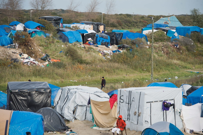 Namioty uchodźców w Calais /STEPHANIE LECOCQ  /PAP/EPA