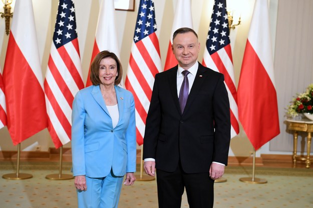 Nancy Pelosi i prezydent Andrzej Duda /Andrzej Lange /PAP