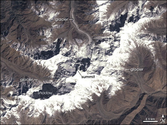 Nanga Parbat - zdjęcie satelitarne &nbsp; /NASA