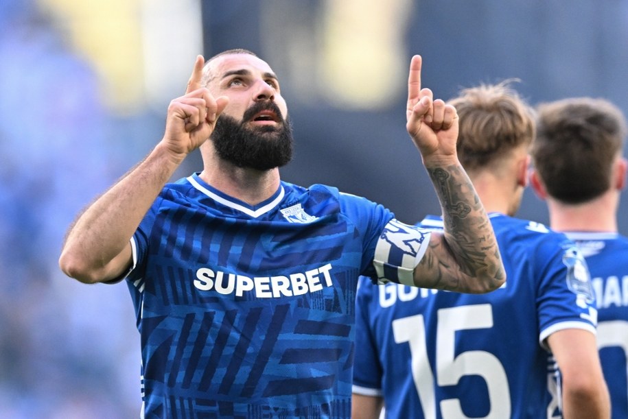 Napastnik Lecha Poznań Mikael Ishak /Jakub Kaczmarczyk /PAP