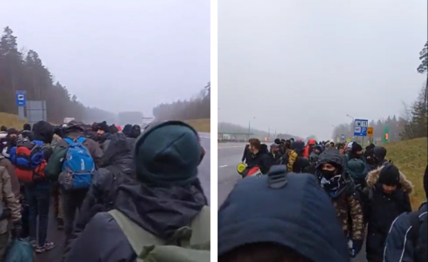Napięta sytuacja na granicy. Media: Z Mińska wyjeżdżają kolejne grupy migrantów [FILM]