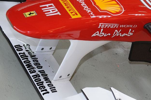 Napis na bolidzie Ferrari /Informacja prasowa