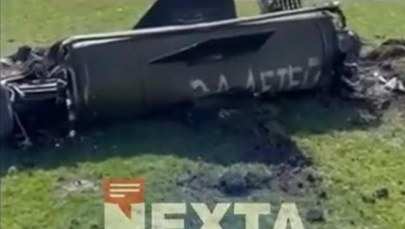 Napis "za dzieci" na rakiecie, która spadła na dworzec w Kramatorsku