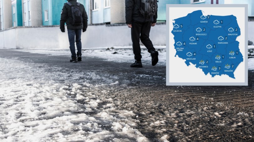 Napływające do Polski arktyczne powietrze przyniesie obniżenie temperatury oraz opady śniegu z deszczem /123RF/PICSEL