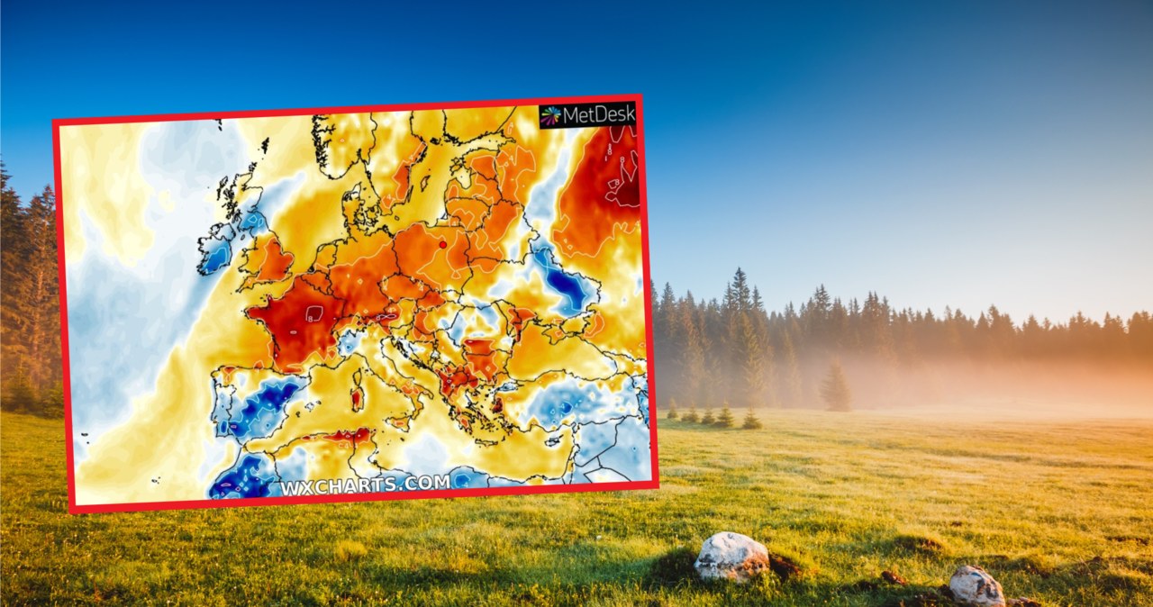 Napływający z zachodu wyż Quiteria zapewni nam w piątek piękną, słoneczną pogodę. W ciągu dnia będzie ciepło i spokojnie /123rf/wxcharts /
