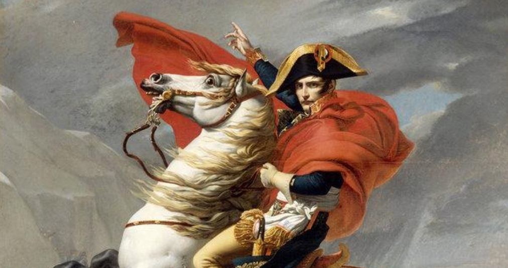 Napoleon Bonaparte na obrazie Jacques-Louisa Davida /domena publiczna