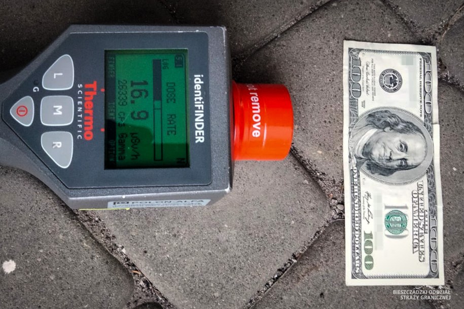 Napromieniowany banknot /Bieszczadzki Oddział Straży Granicznej /
