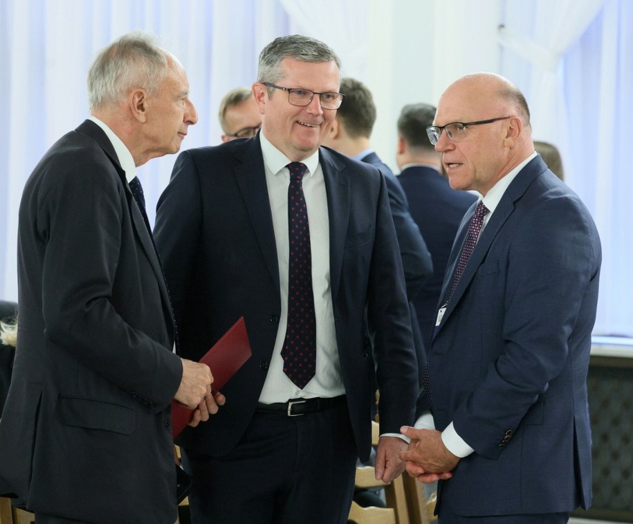 Narada kierowników placówek zagranicznych i konsulów generalnych. Od lewej: Władysław Teofil Bartoszewski, Marcin Bosacki i Rafał Wiśniewski /East News