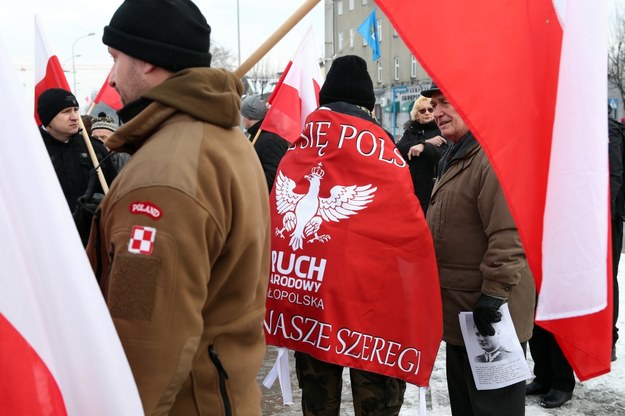 Narodowcy na ulicach Oświęcimia /Jacek Bednarczyk/	Łukasz Gągulski /PAP