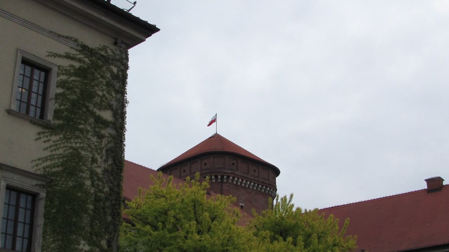 Narodowe barwy na Zamku Królewskim w Krakowie /Maciej Grzyb /RMF FM