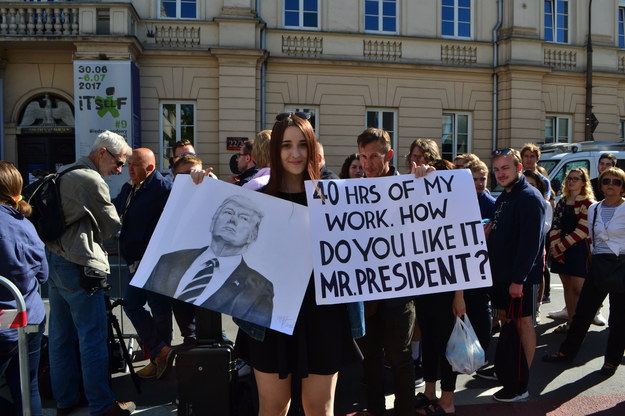 Narysowanie portretu Donalda Trumpa zajęło Mai 40 godzin. /Paweł Balinowski /RMF FM